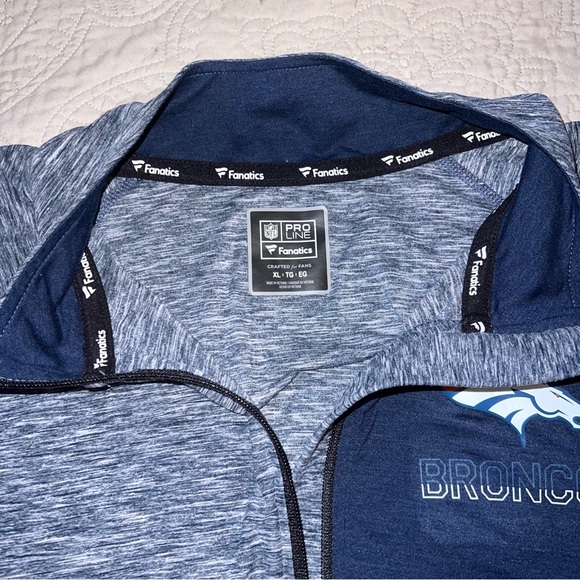 Denver Broncos 3/4 Zip Men’s XL NFL Fanatics - Picture 5 of 8